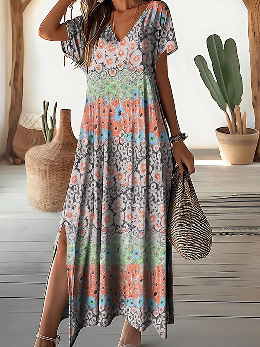 Floral Print Women Dresses Summer Long Dresses