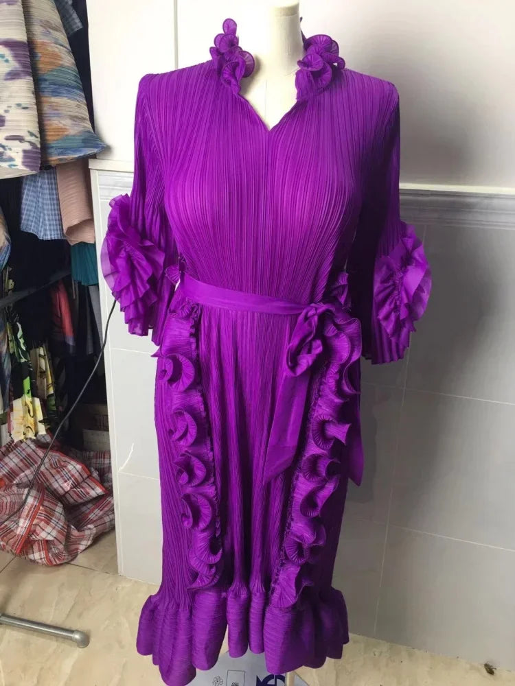 Pleated Dress Women's Loose Free Size
