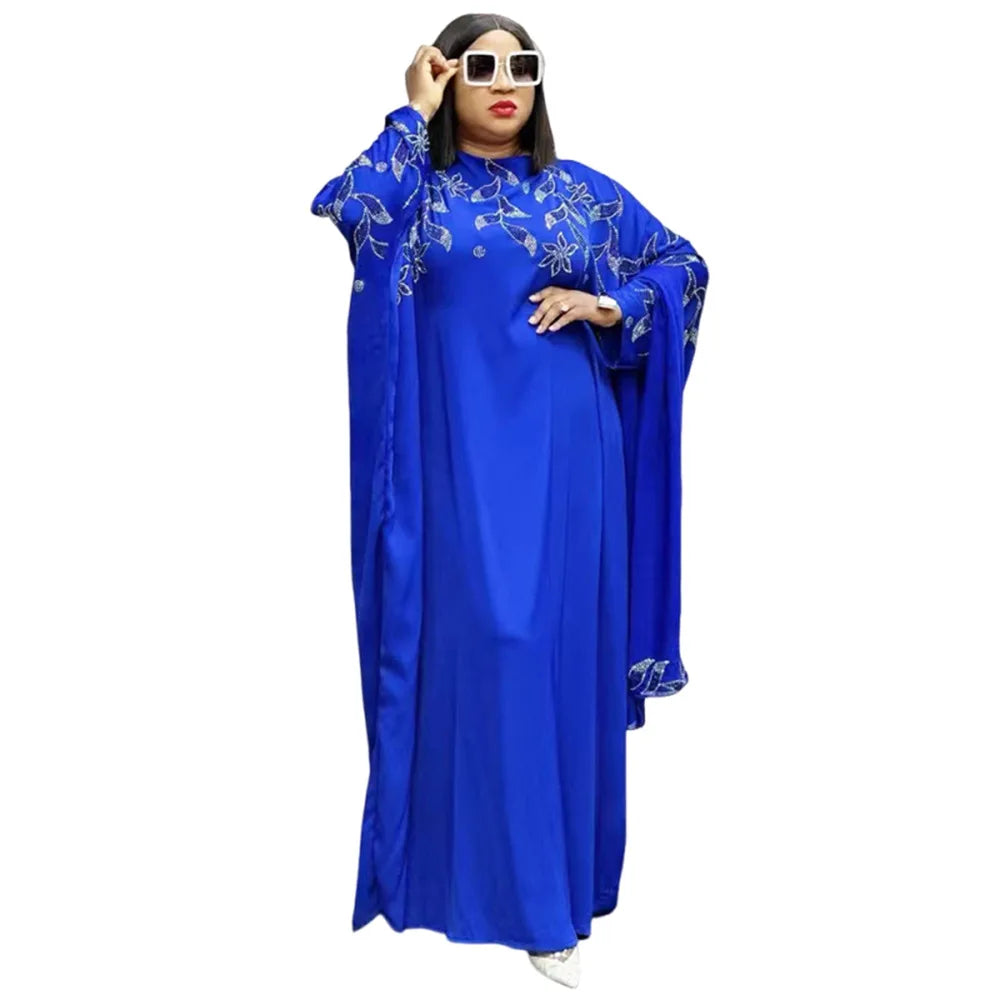Plus Size Elegant African Dresses Women Outfit Evening Gown