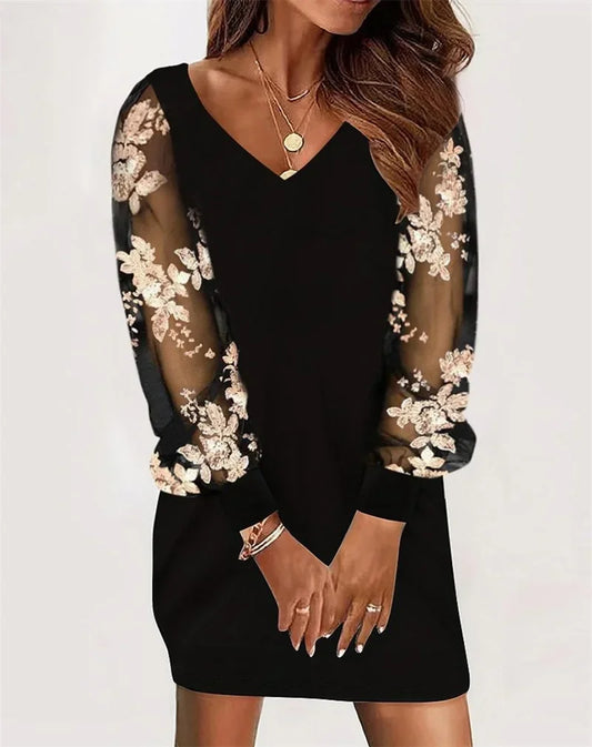 Long Sleeve Mini Dress Women