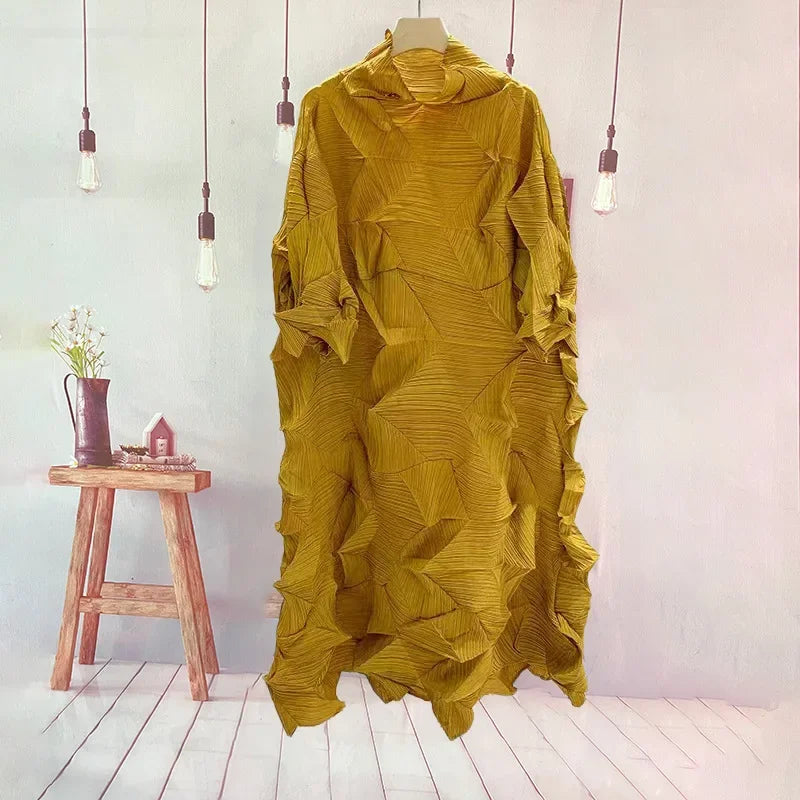 Wrinkle Loose Mid Length Party Dress