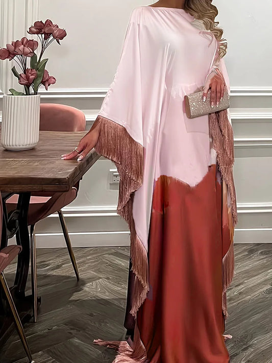 Satin Dress Elegant Long Sleeve Evening Luxury Gown Denicy