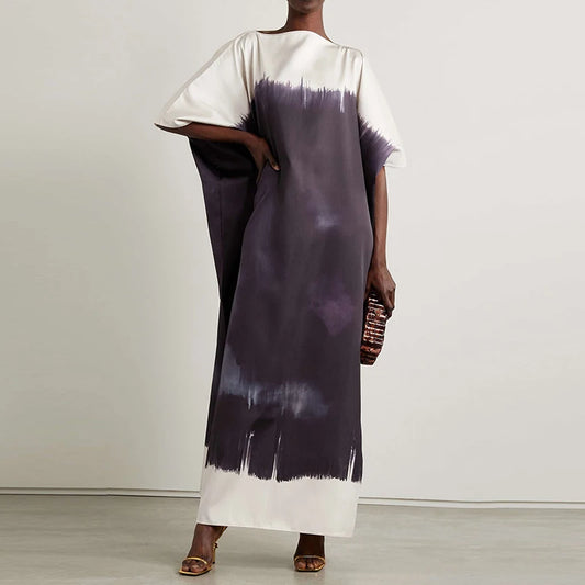 Summer Evening Party Gowns Maxi Dresses Batwing Sleeves Long Loose Dress