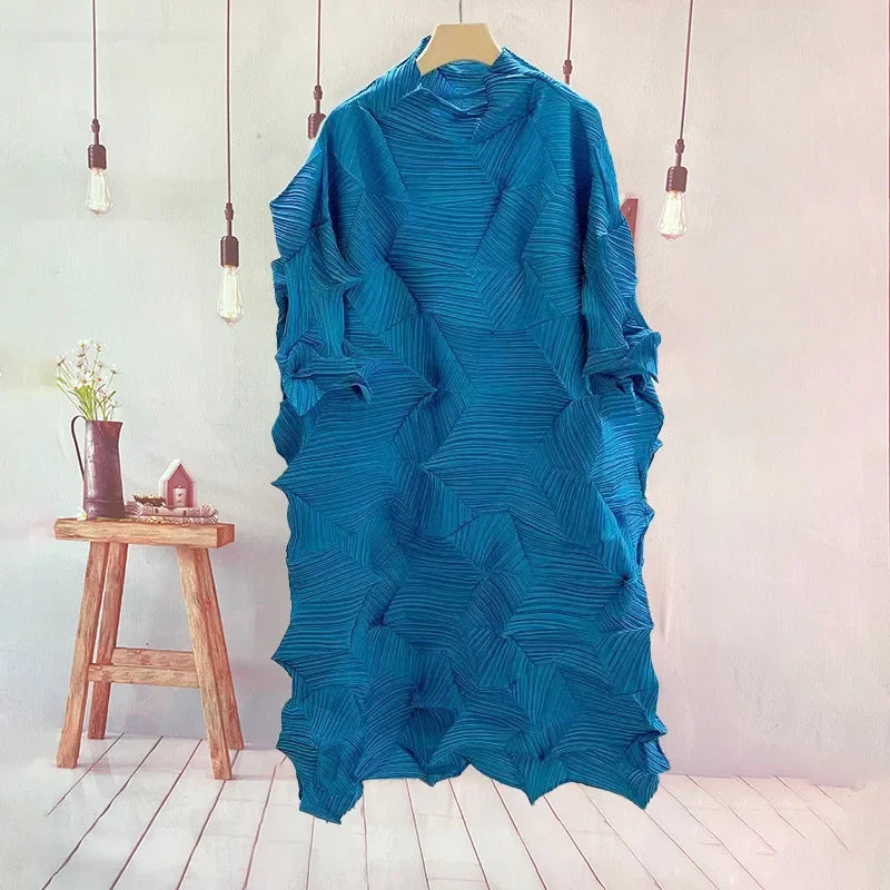 Wrinkle Loose Mid Length Party Dress