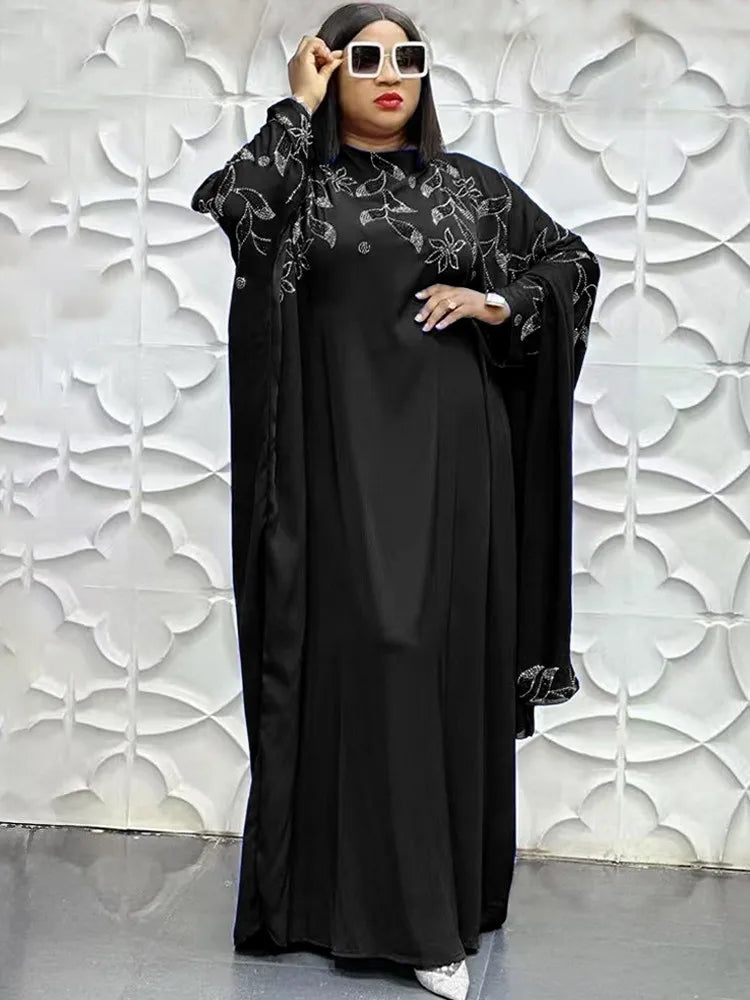 Plus Size Elegant African Dresses Women Outfit Evening Gown