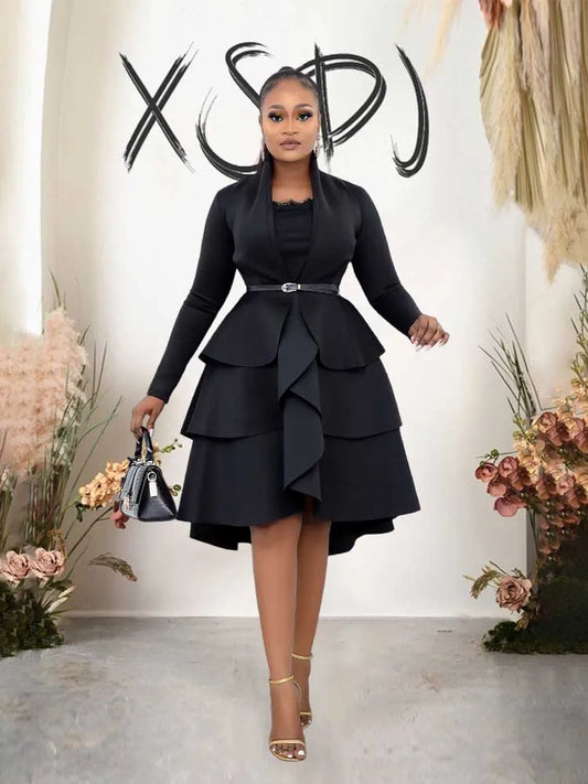 Women Sexy Elegant Dress Long Sleeve Birthday Dresses