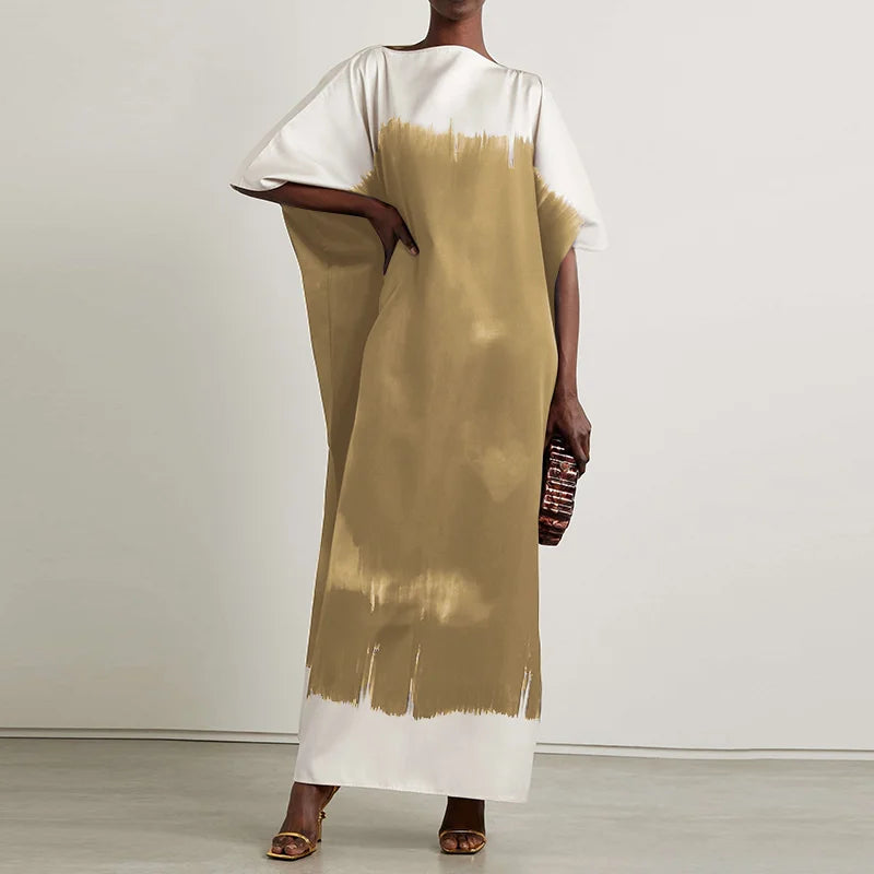 Summer Evening Party Gowns Maxi Dresses Batwing Sleeves Long Loose Dress
