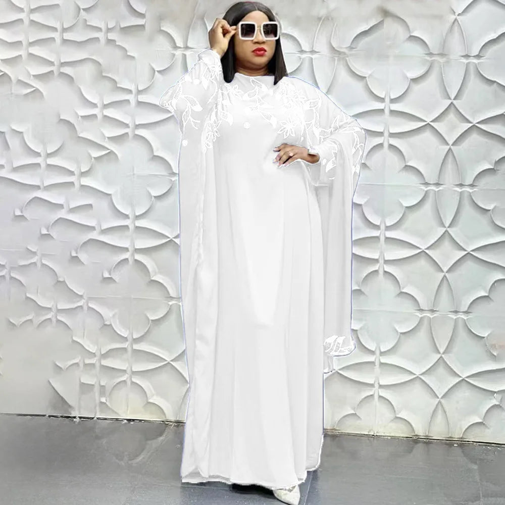 Plus Size Elegant African Dresses Women Outfit Evening Gown