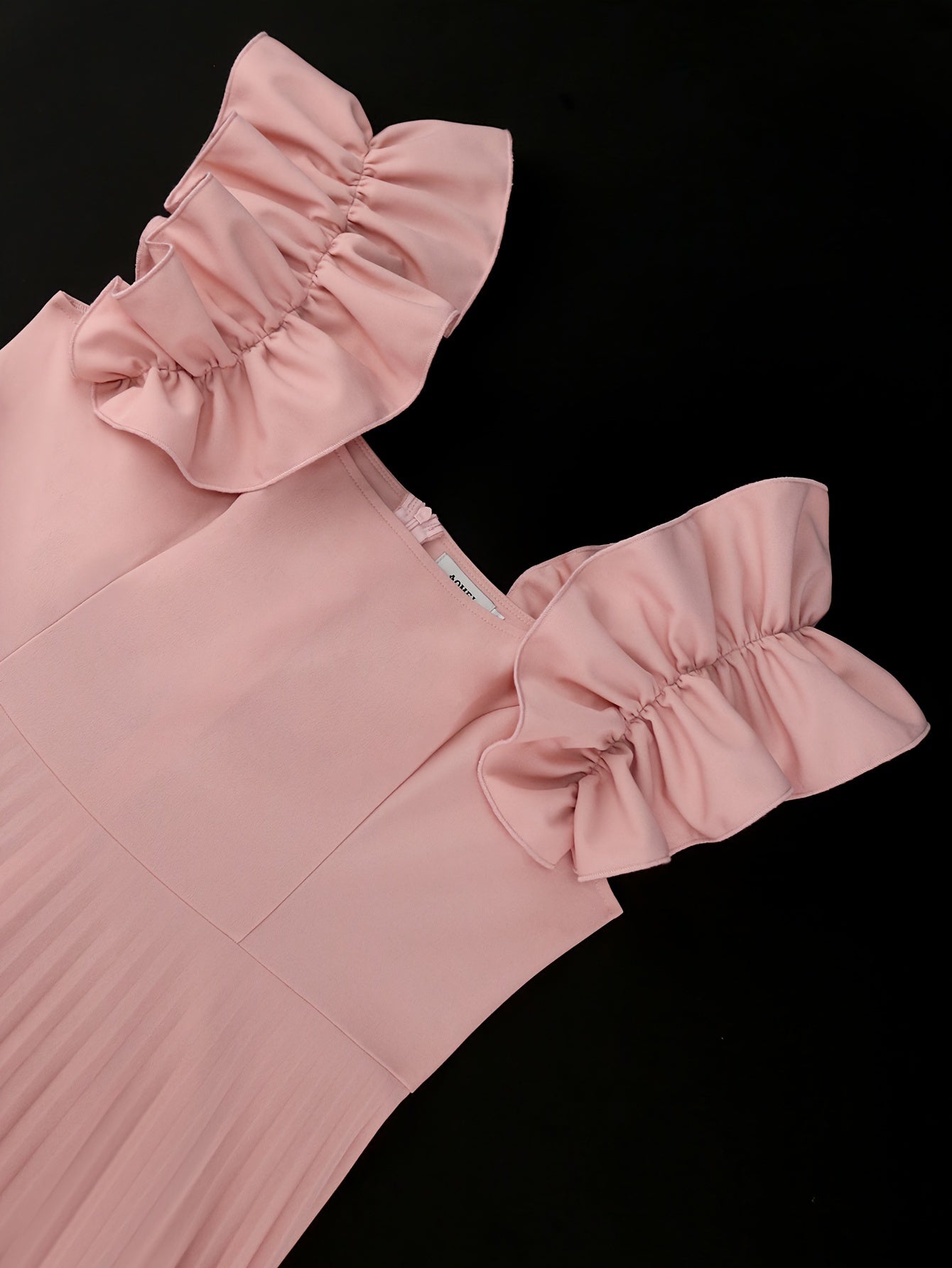 Peplum Bridesmaid Dress Sleeveless Midi Ruffle Party Wedding Women Formal Wear Beige-Elegant Fashion Styles