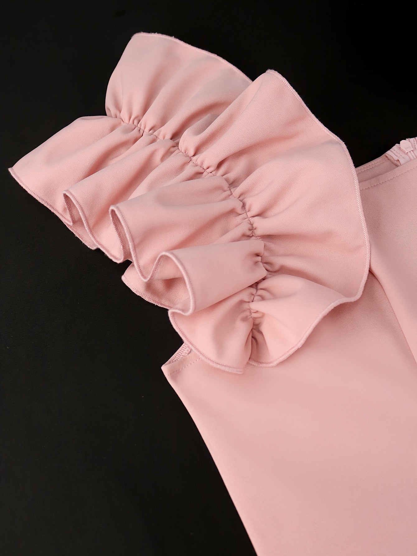 Peplum Bridesmaid Dress Sleeveless Midi Ruffle Party Wedding Women Formal Wear Beige-Elegant Fashion Styles