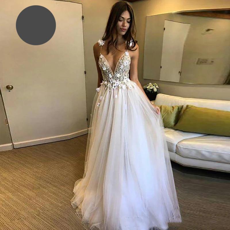 Bloomie A-Line Floral Lace Wedding Dress
