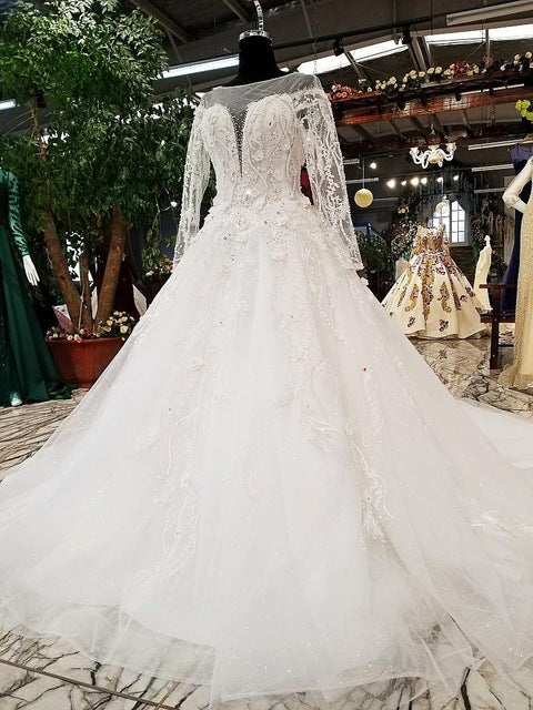 Bella Illusion Ball Gown Bridal Wedding Dress